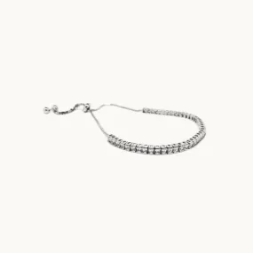 Italian 925 Sterling Silver Cubic Zirconia Bracelet.