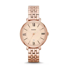 Jacqueline Date Watch, Rose Gold | Fossil®