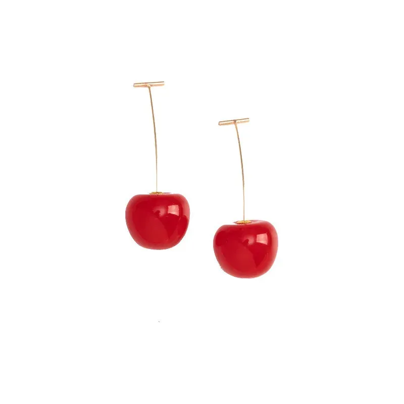 JC - Cherry Drop Earrings: 2024 Japan-Korean style, cute gift for women and girls