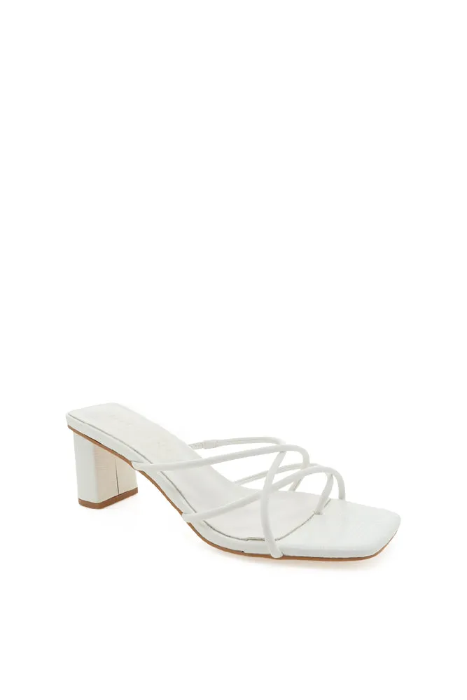 Jeana Block Heel in White