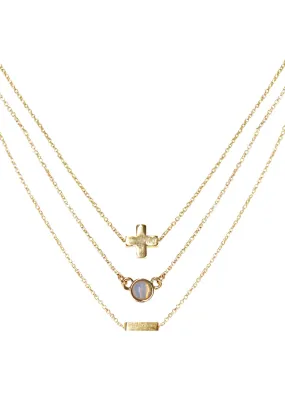 Journey Opal Delicate Chain Necklace Set