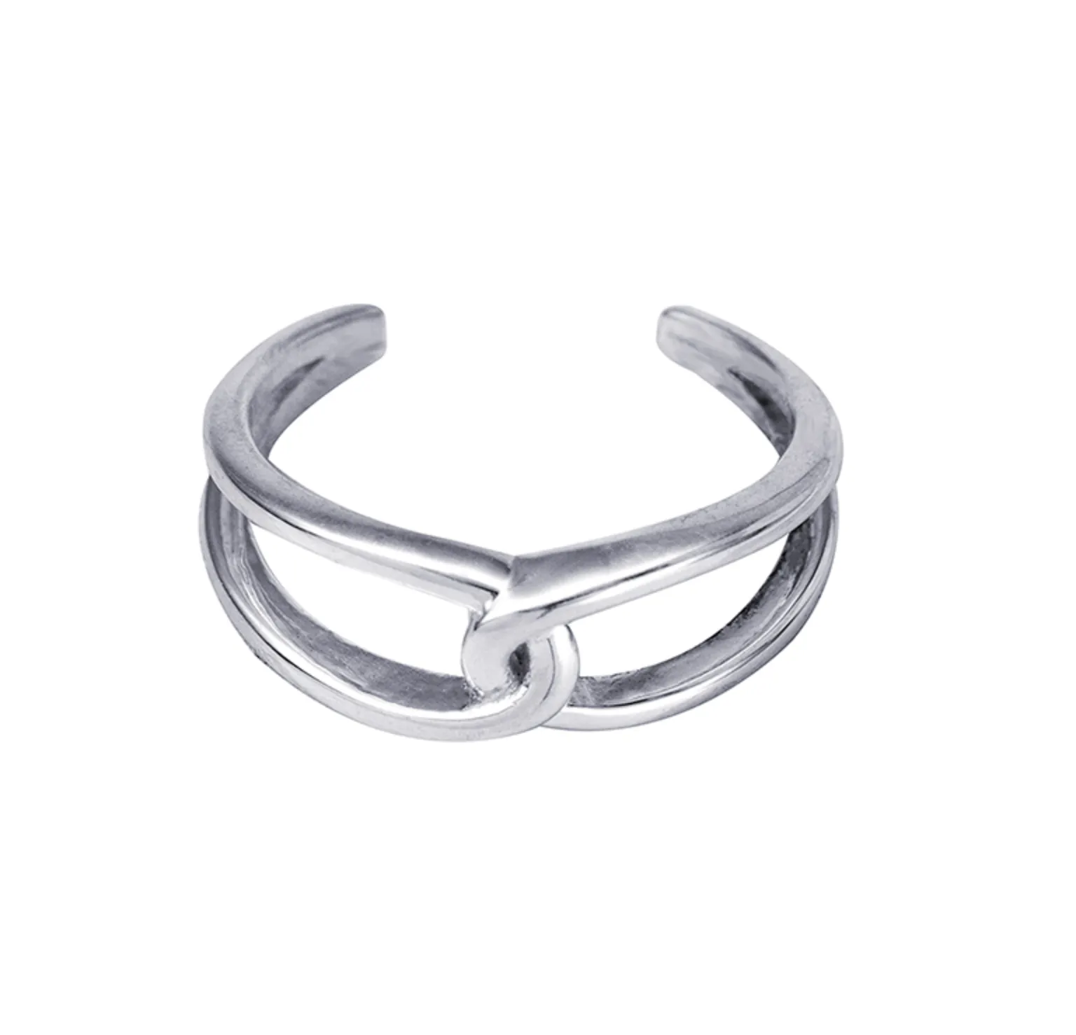 Kaedesigns New Genuine Sterling Silver 925 Plain Interlocking Toe Ring