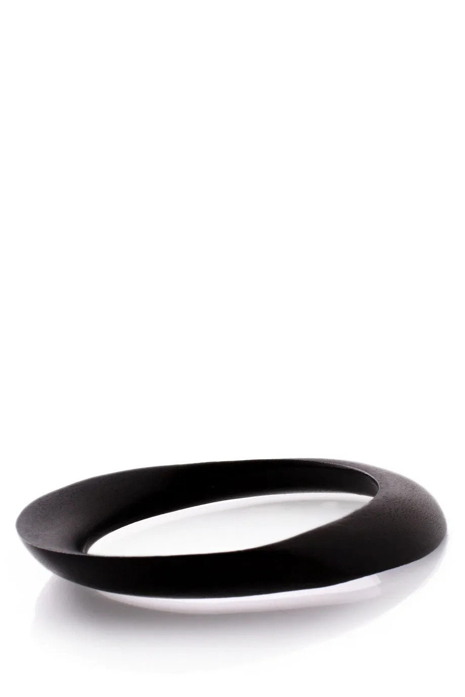 KENNETH JAY LANE BLACK WOOD Bias Cut Bangle