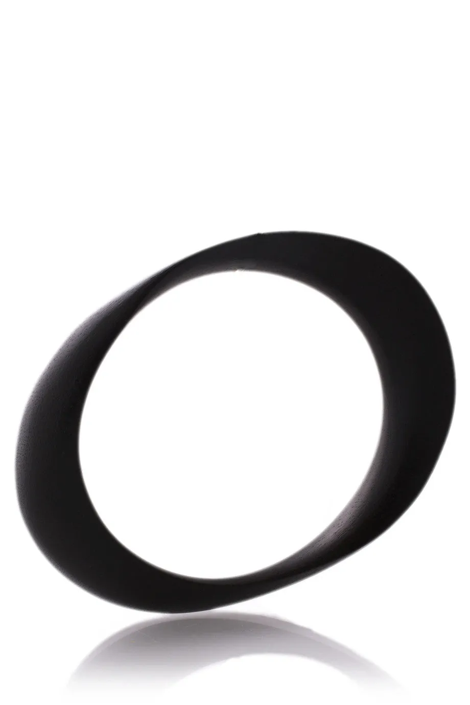 KENNETH JAY LANE BLACK WOOD Bias Cut Bangle