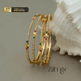 KF101663 - Gold Plated AD Bangles