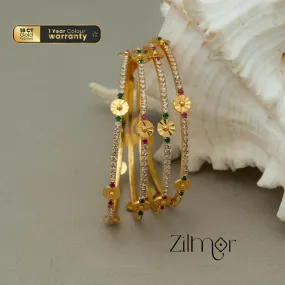 KF101664 - Gold Plated AD Bangles