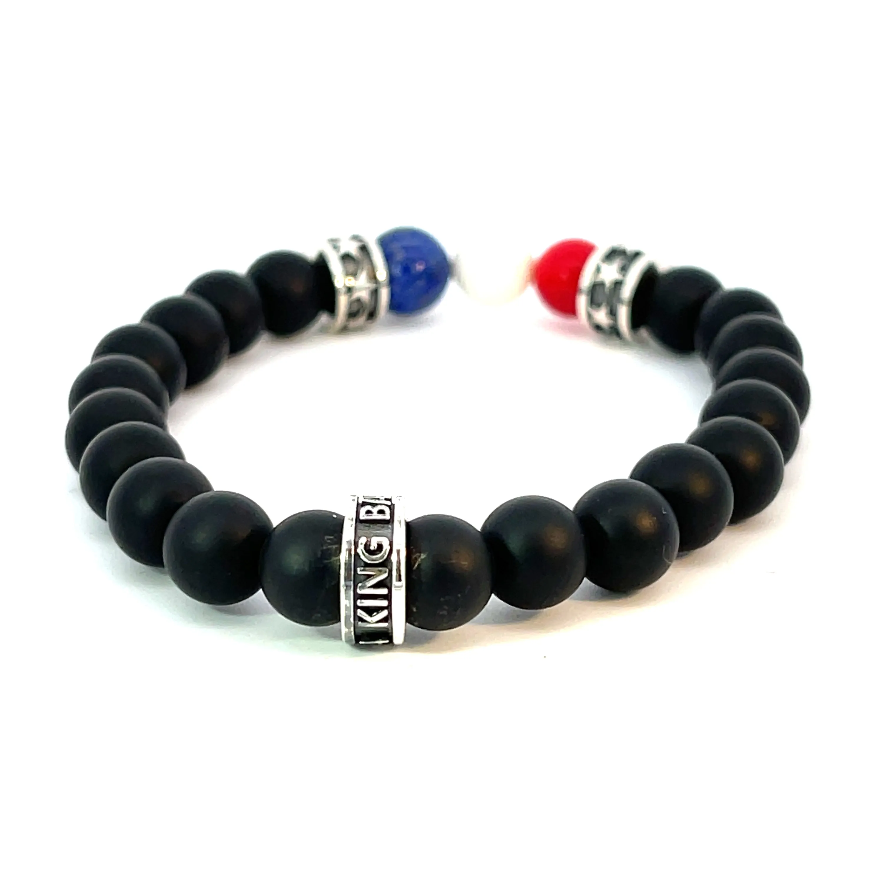 King Baby Black Matte Onyx Bead Bracelet