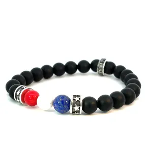 King Baby Black Matte Onyx Bead Bracelet