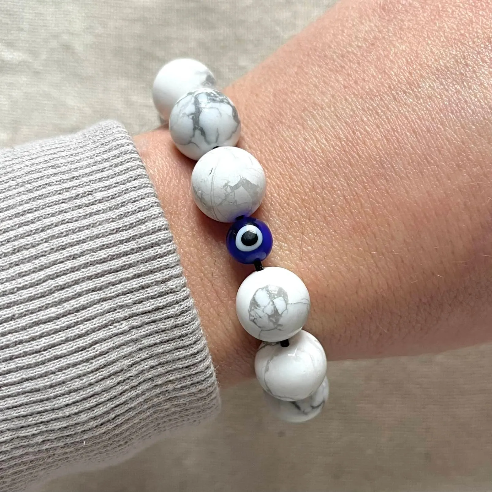 Komboloi Worry Bead Bracelet - Howlite