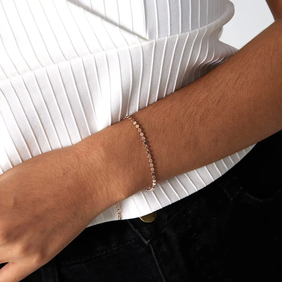 Kyerlyn Dainty Gold Dot Bracelets