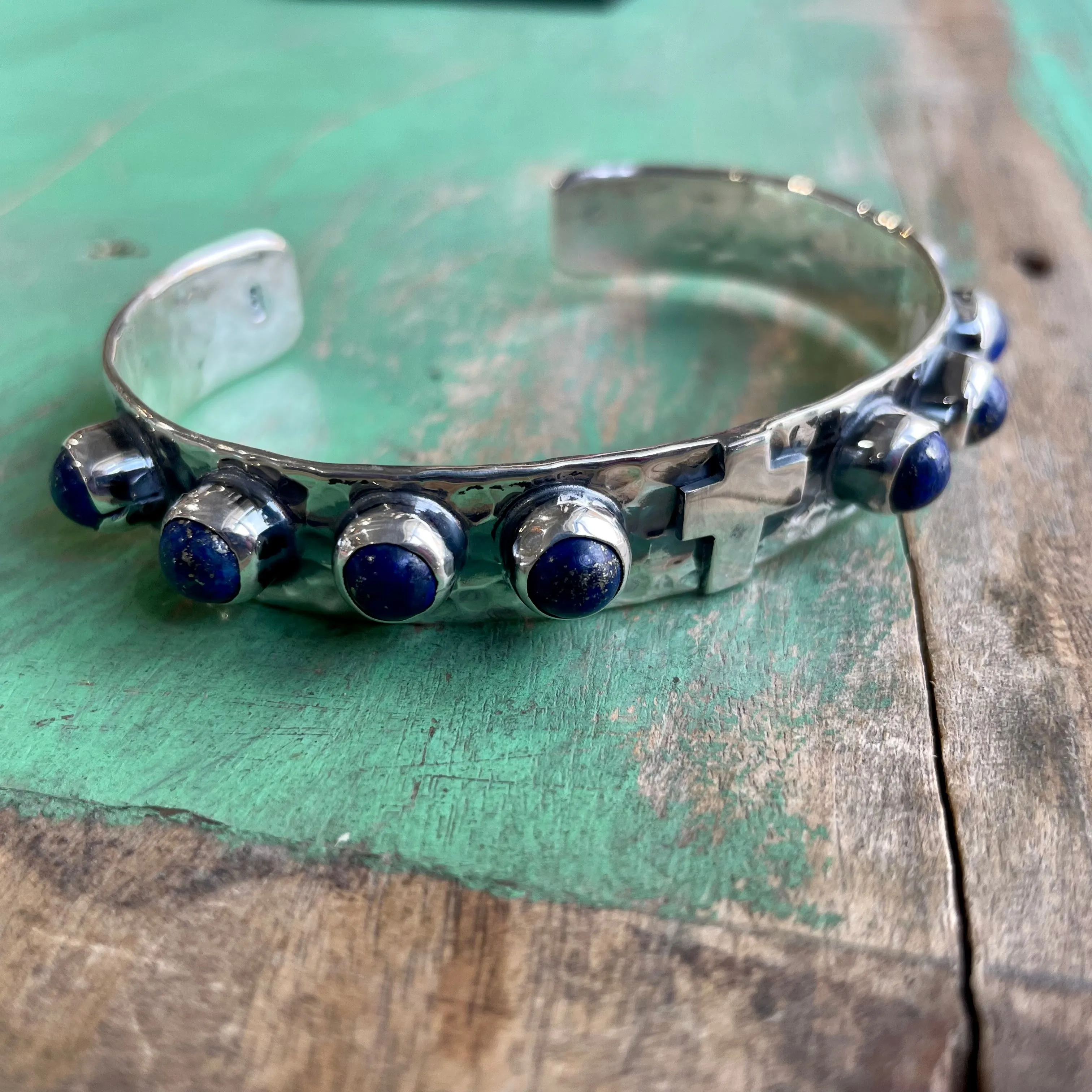 Lapis and Sterling Silver Cuff