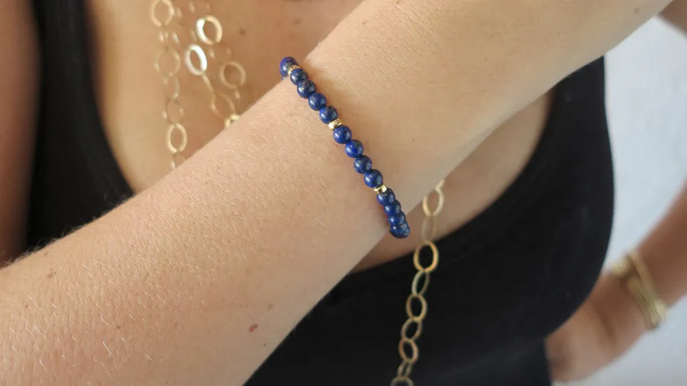 Lapis Beaded Bracelet (Style 2)