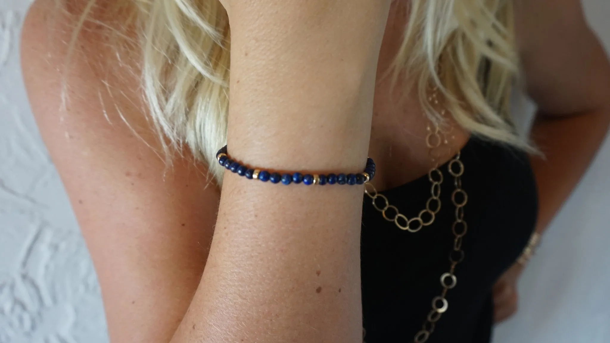 Lapis Beaded Bracelet (Style 2)