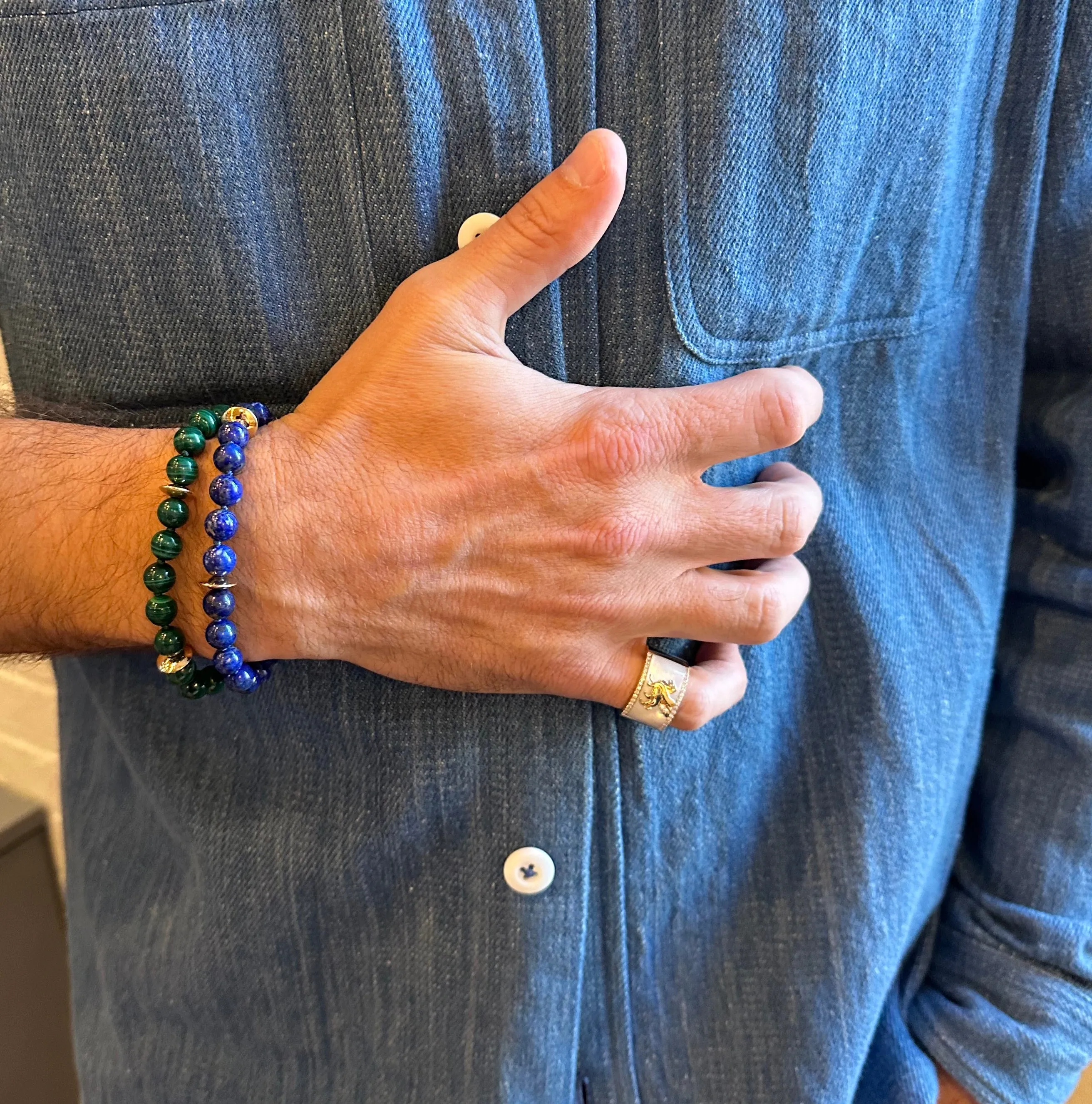 Lapis Beaded Bracelet