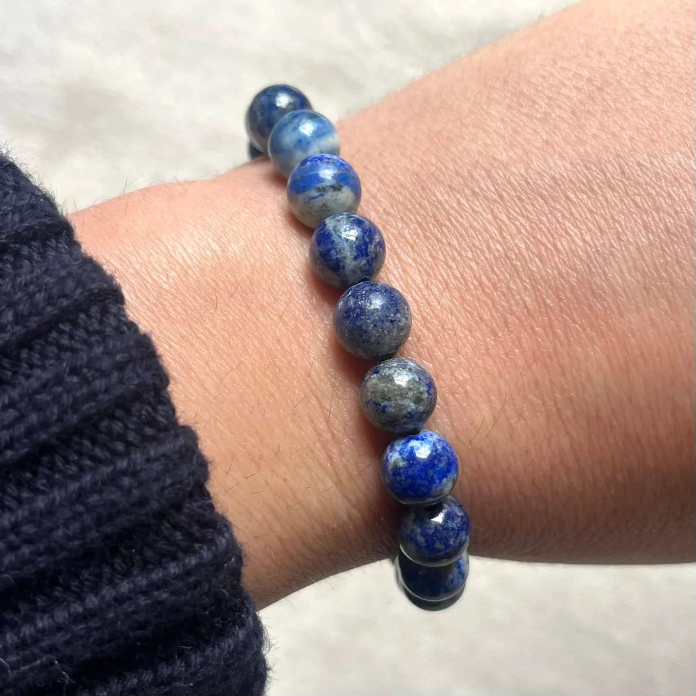 Lapis Lazuli 8mm Beaded Bracelet - Inner Truth