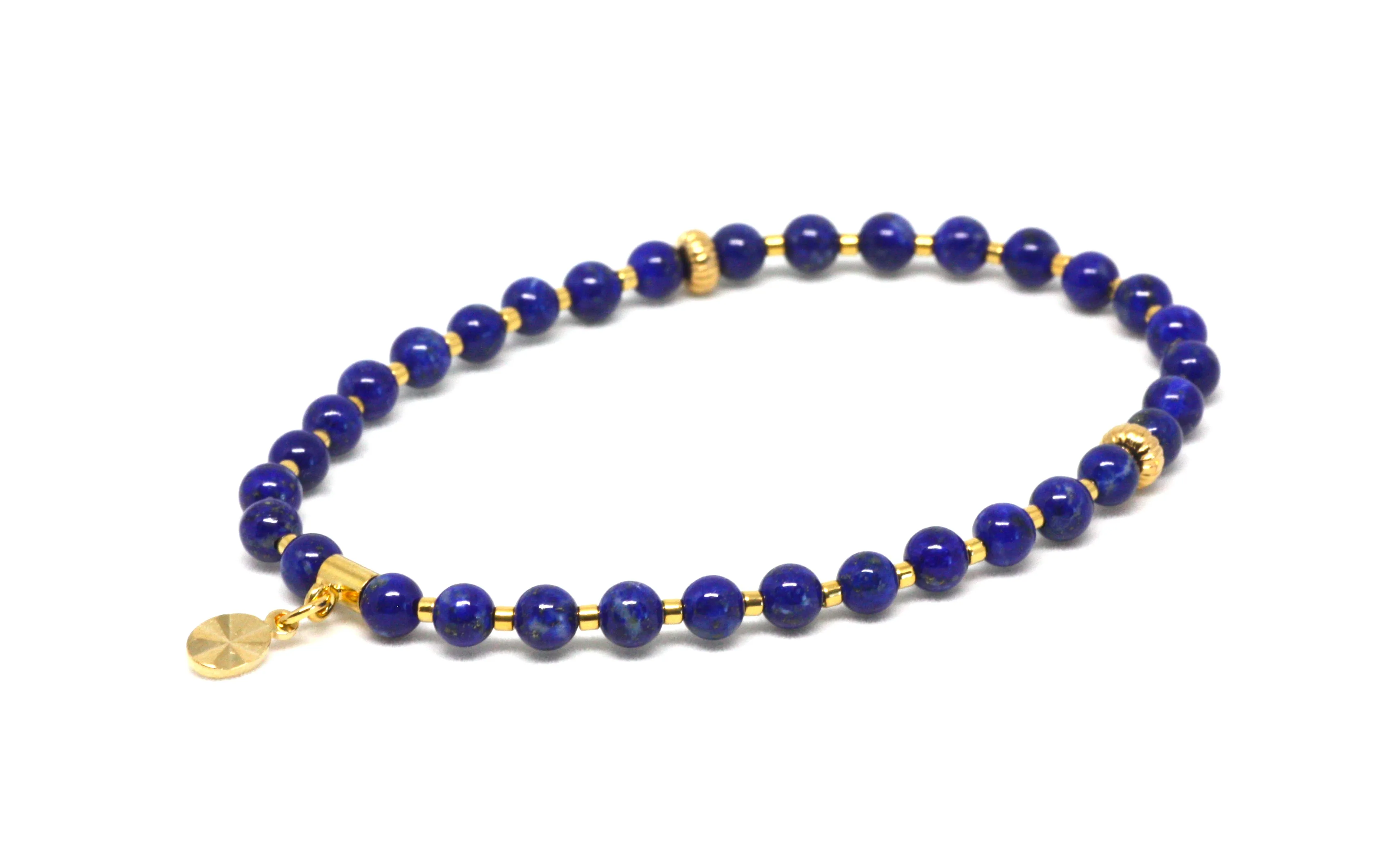 Lapis Lazuli and Gold Wrist Tasbih