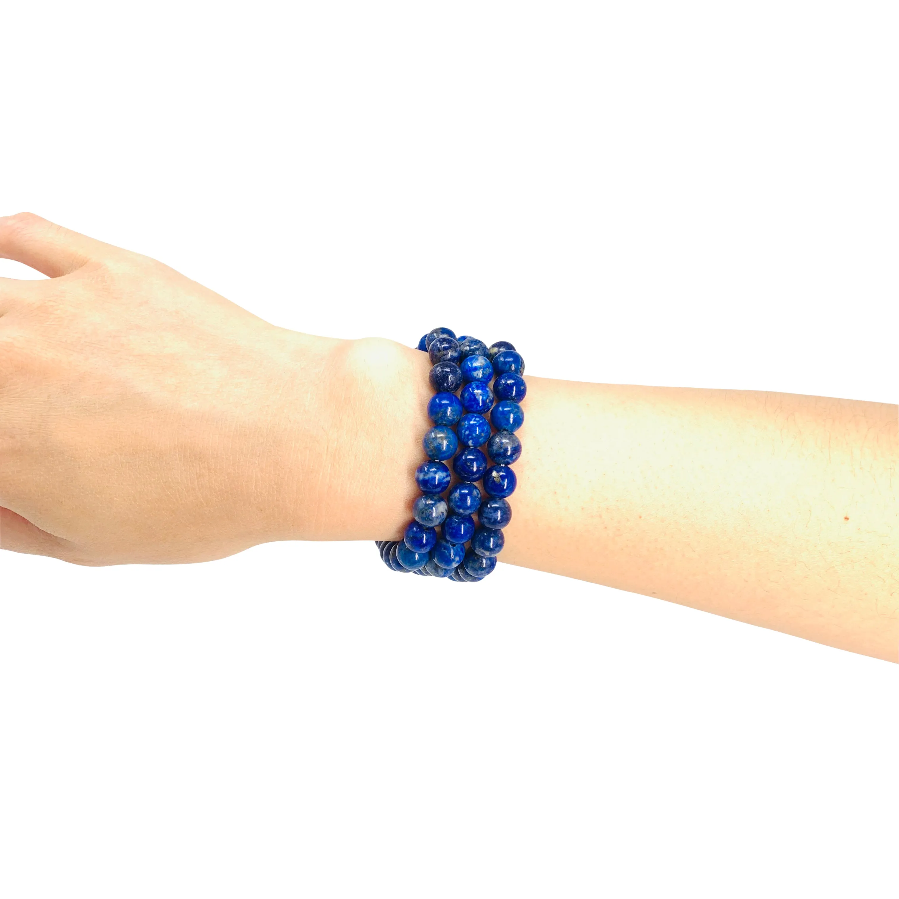 Lapis Lazuli Beaded Crystal Bracelet