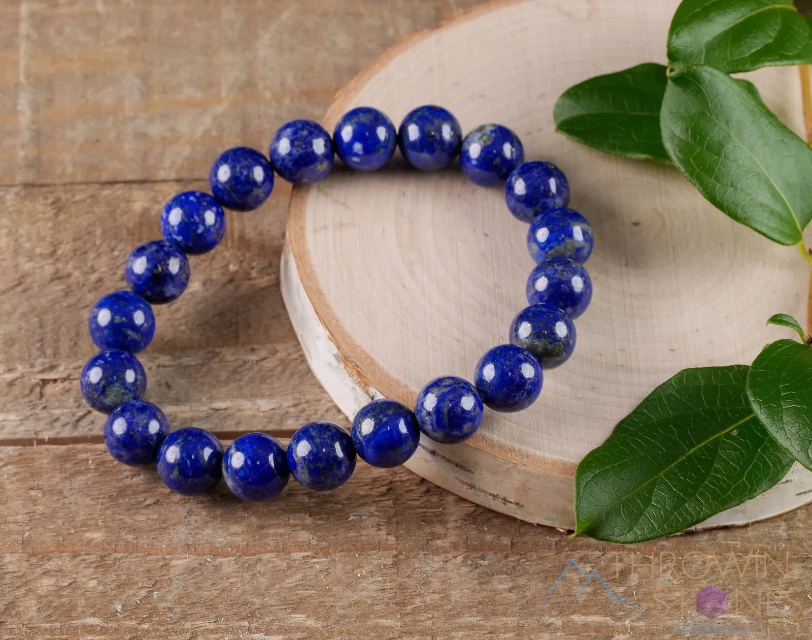 LAPIS LAZULI Crystal Bracelet - Bright Blue, Round Beads - Beaded Bracelet, Handmade Jewelry, Healing Crystal Bracelet,  E0592