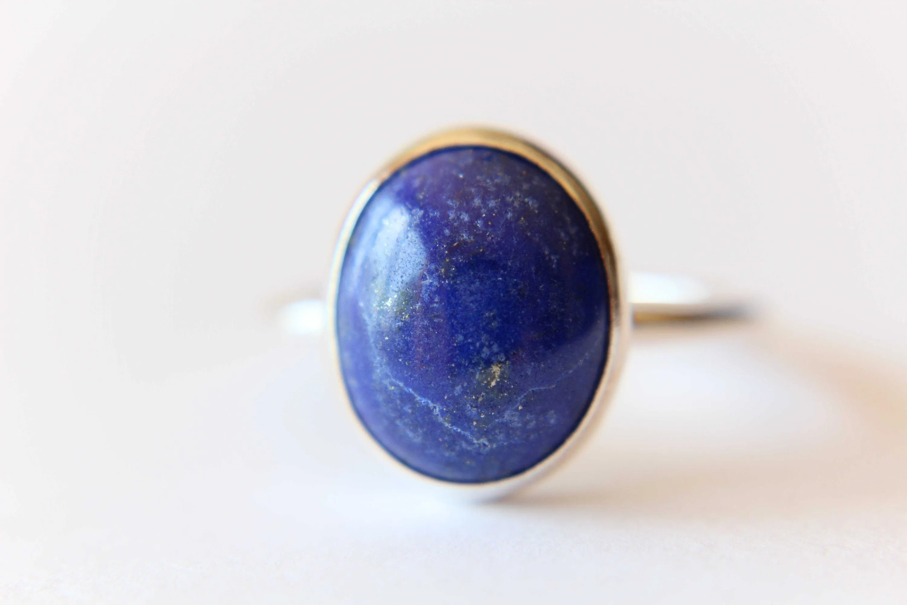 Lapis Lazuli Ring, Large Lapis Lazuli Ring, Lapis Jewelry, Gemstone Jewelry, Natural Stone, Cocktail Ring, Silver Lapis Lazuli Ring, Gift