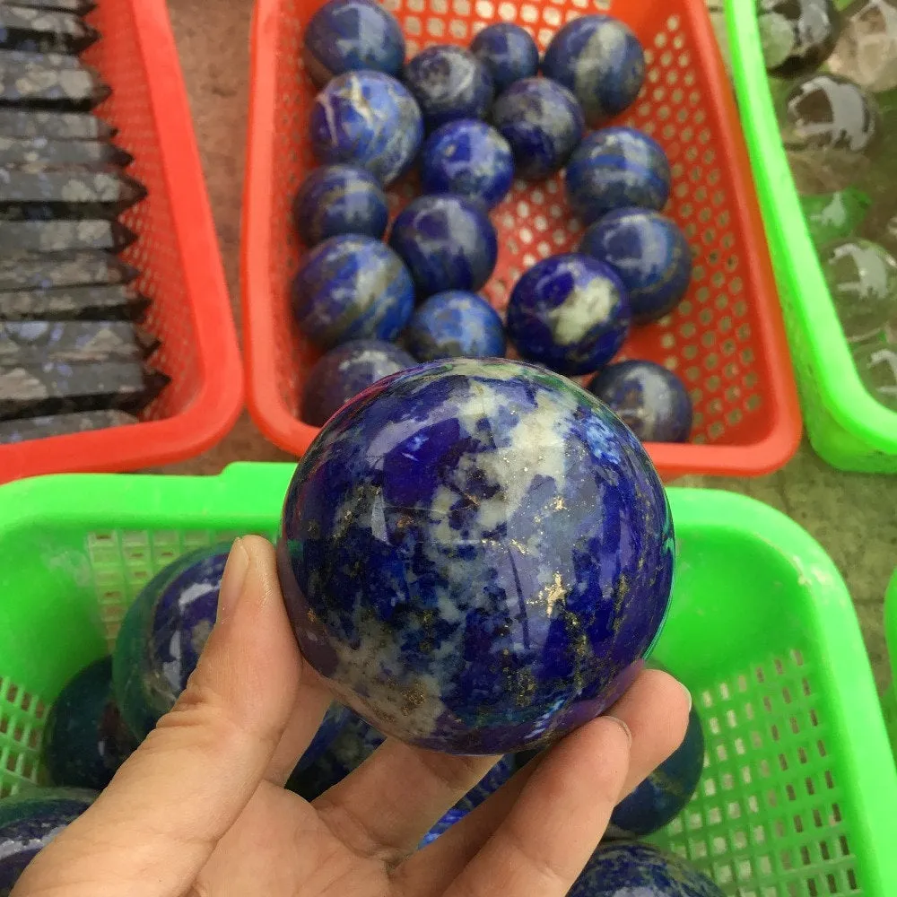 Lapis lazuli sphere, Polished Lapis Lazuli ball, Meditation ball, Unique ball, Natural Crystal Sphere Stone, Divination ball,Christmas gift