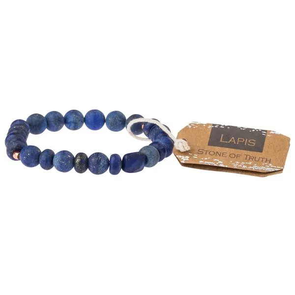 Lapis Stone Stacking Bracelet