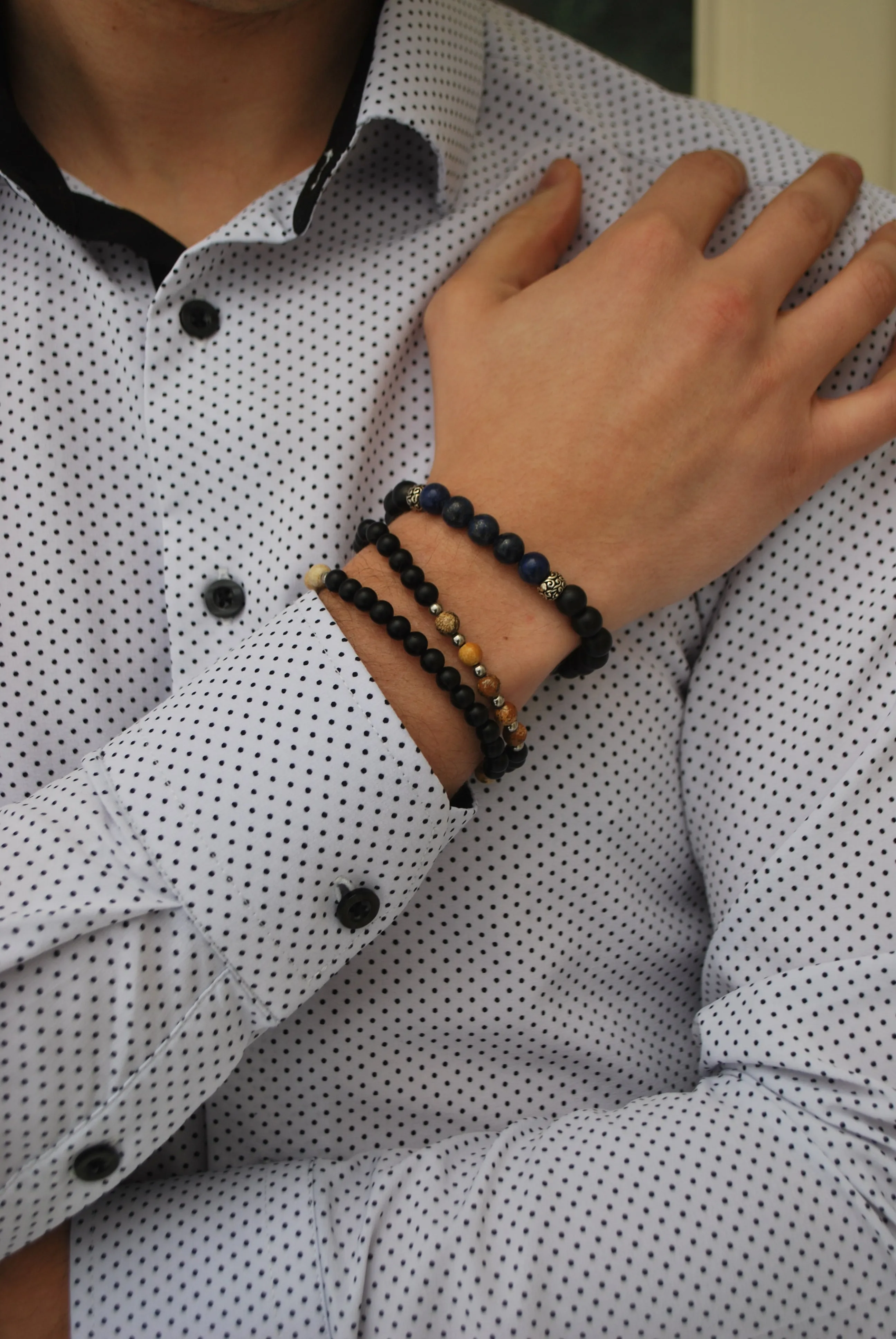 Lazuli and Black Onyx Bracelet