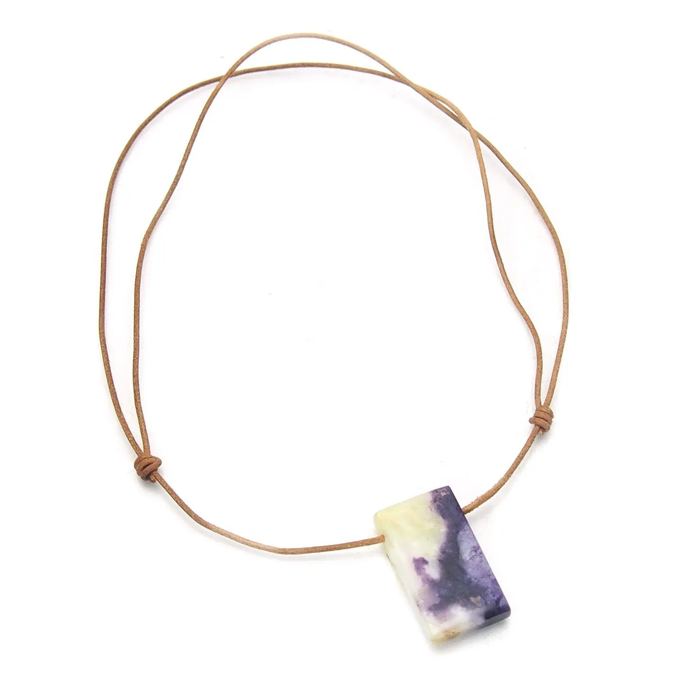 Lilac Fire Opal Pendant Necklace