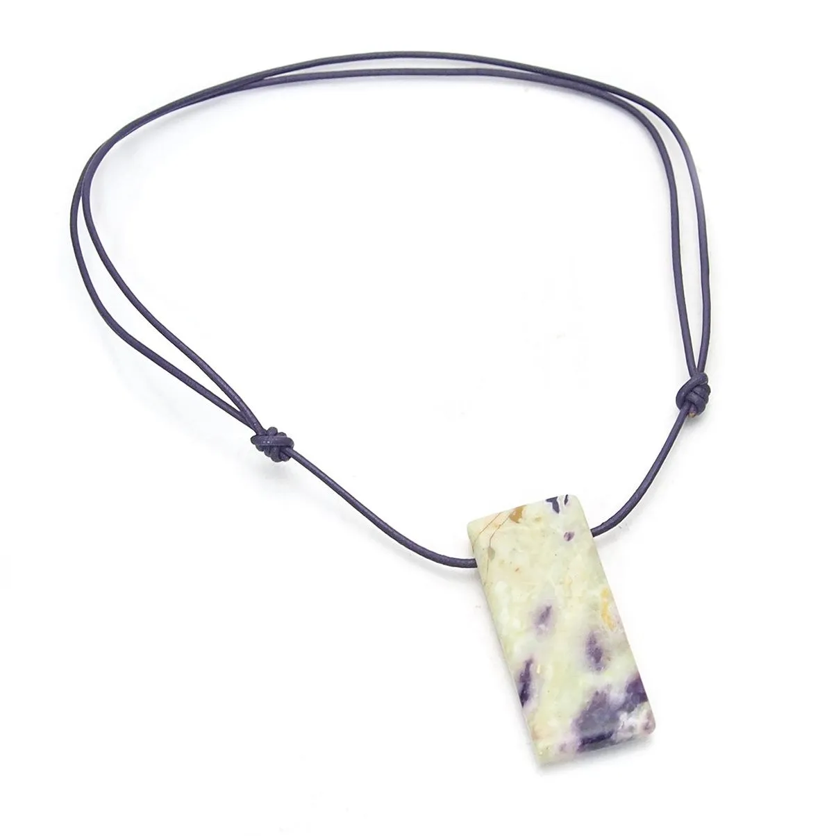 Lilac Fire Opal Pendant Necklace