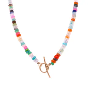 *Limited Edition* Multi Coloured Opal Toggle Necklace