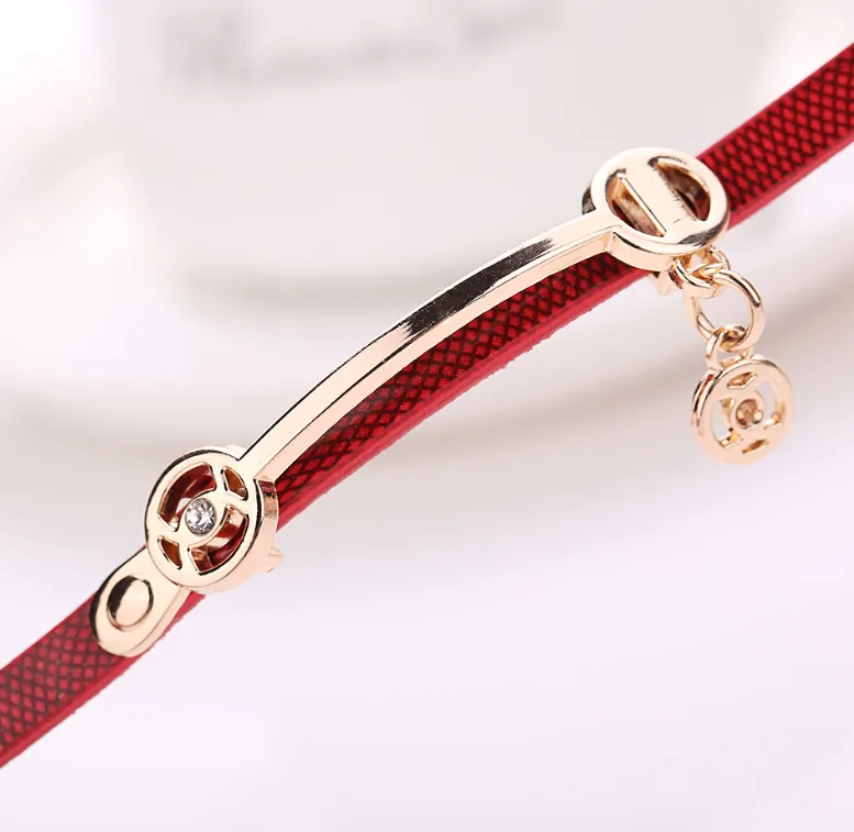 Long-chain thin strap watch quartz watch Three-ring winding bracelet watch