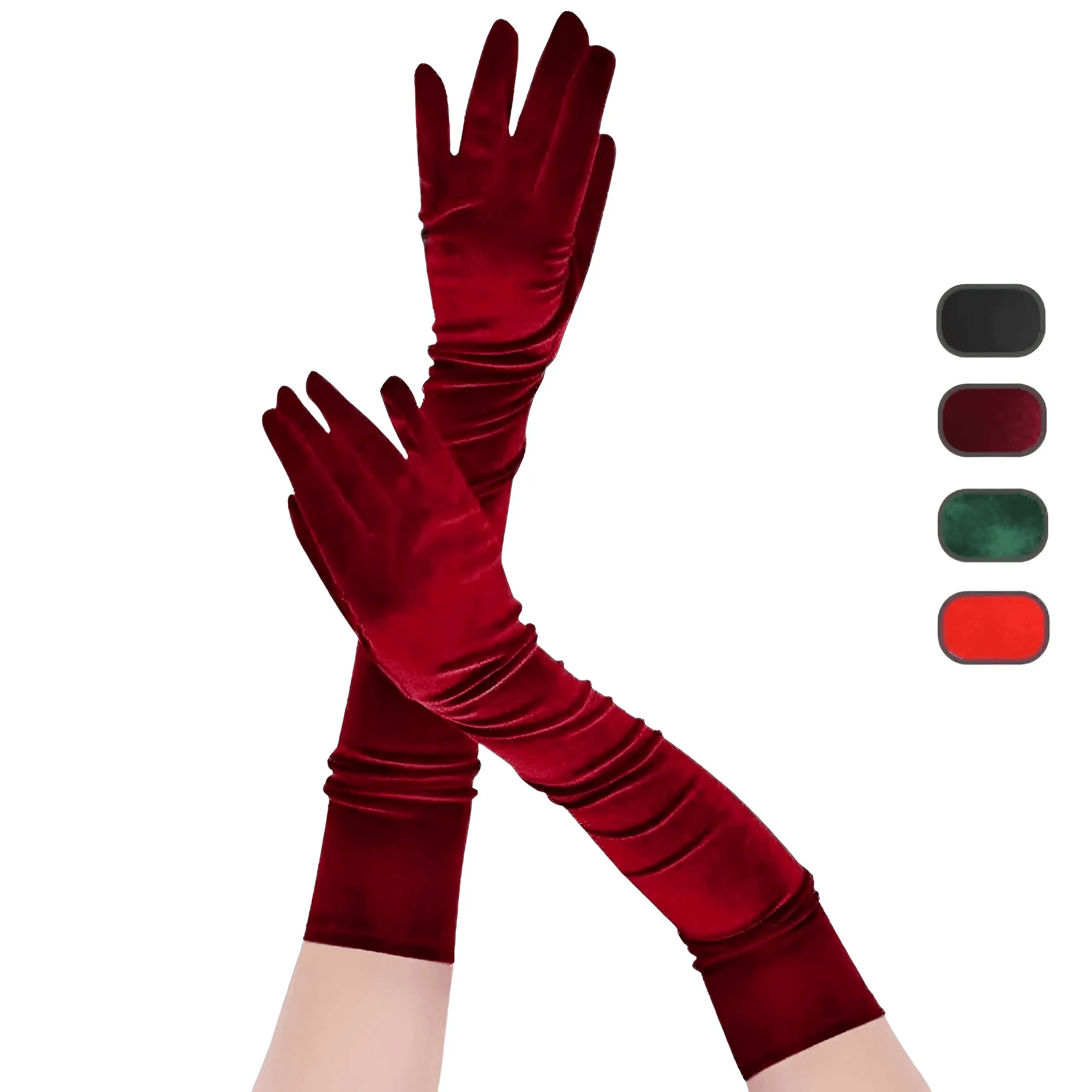 Long Velvet Dinner Dress Gloves For Women