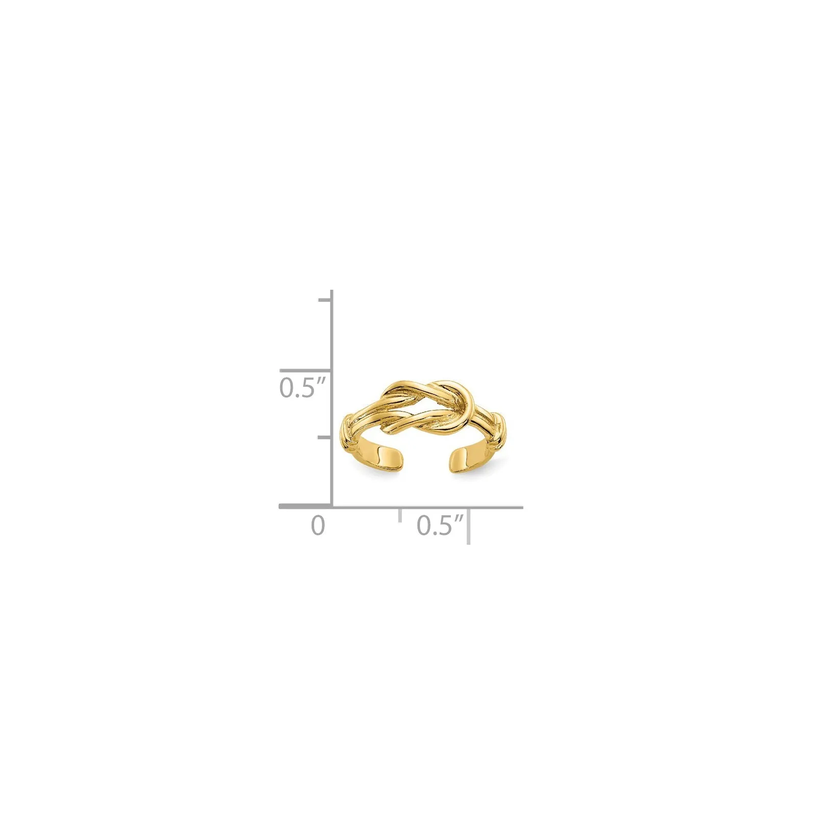 Love Knot Toe Ring (14K)