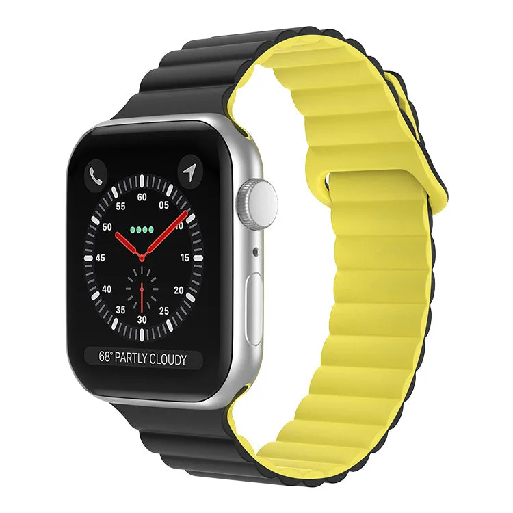 Magnetic Silicone Band for Apple Watch Band 38/40/41mm & 42/44/45mm Dual Colors