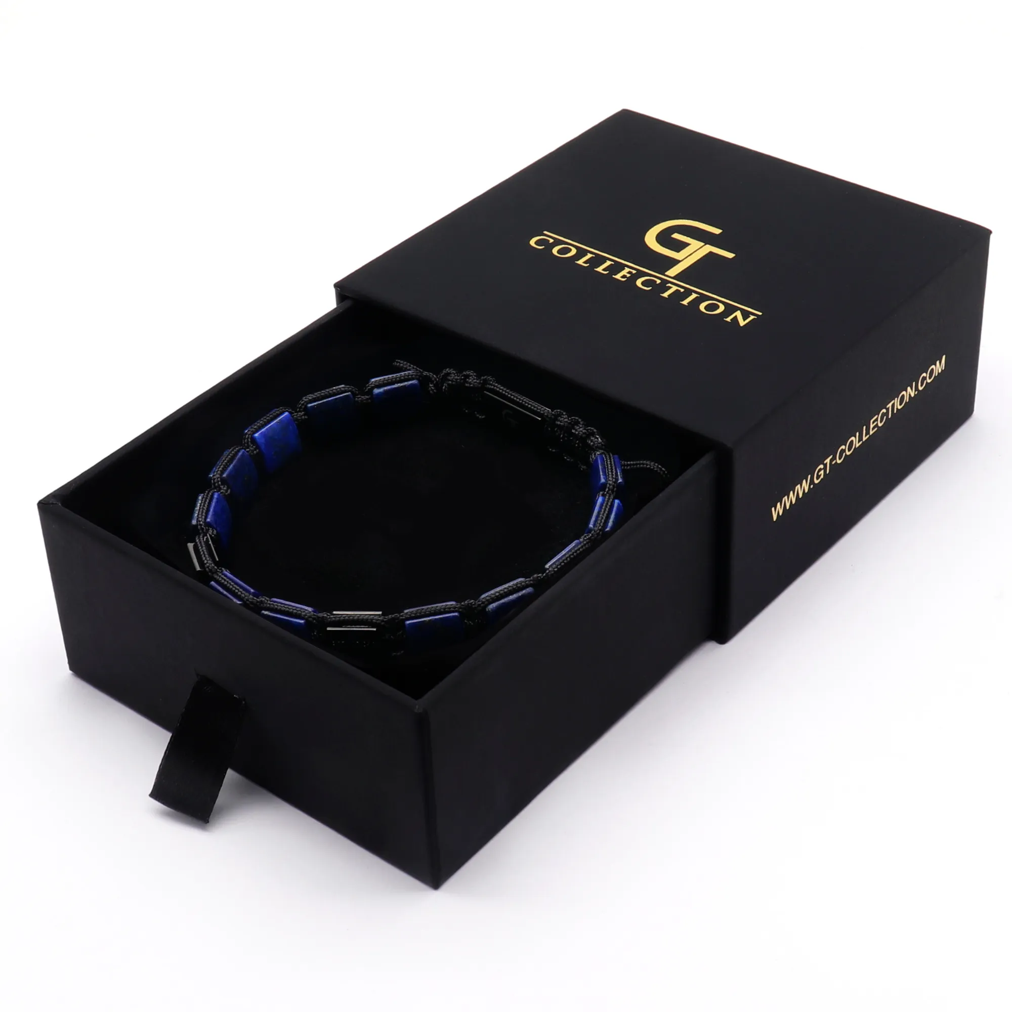 Men's LAPIS LAZULI Flat bead Bracelet