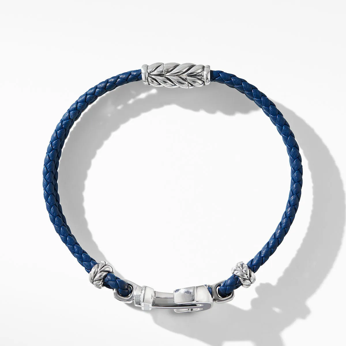 Mens Lapis Maritime Anchor Station Bracelet