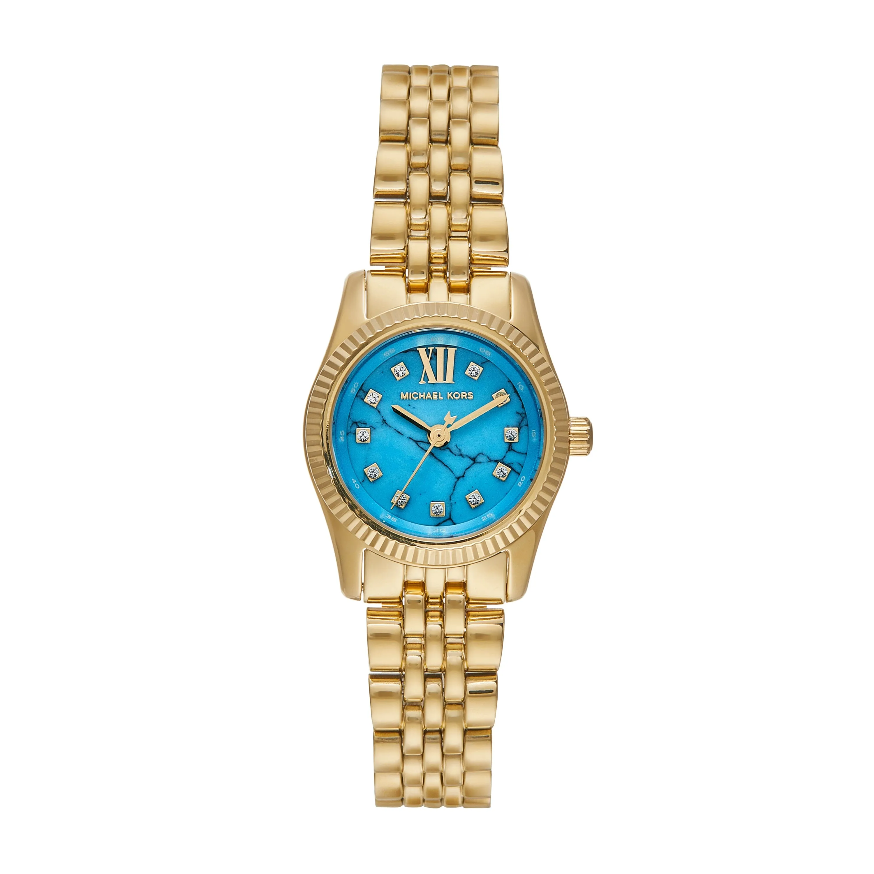 Michael Kors Lexington Three-Hand Gold-Tone Stainless Steel Watch MK4813