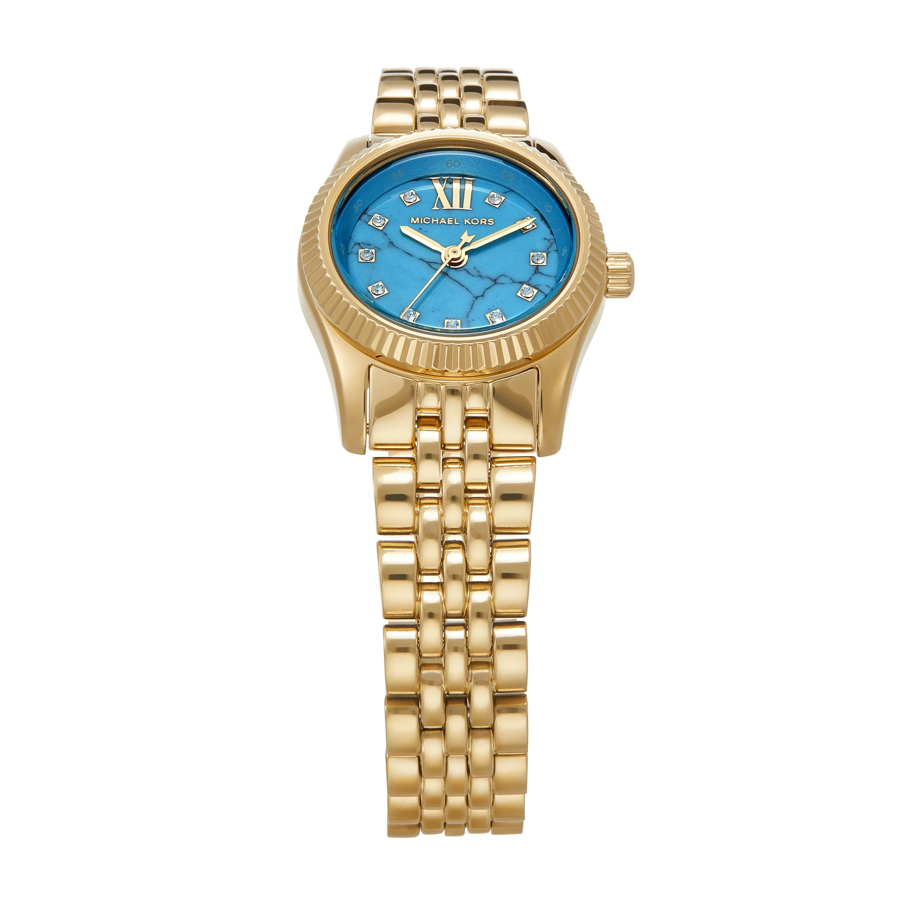 Michael Kors Lexington Three-Hand Gold-Tone Stainless Steel Watch MK4813