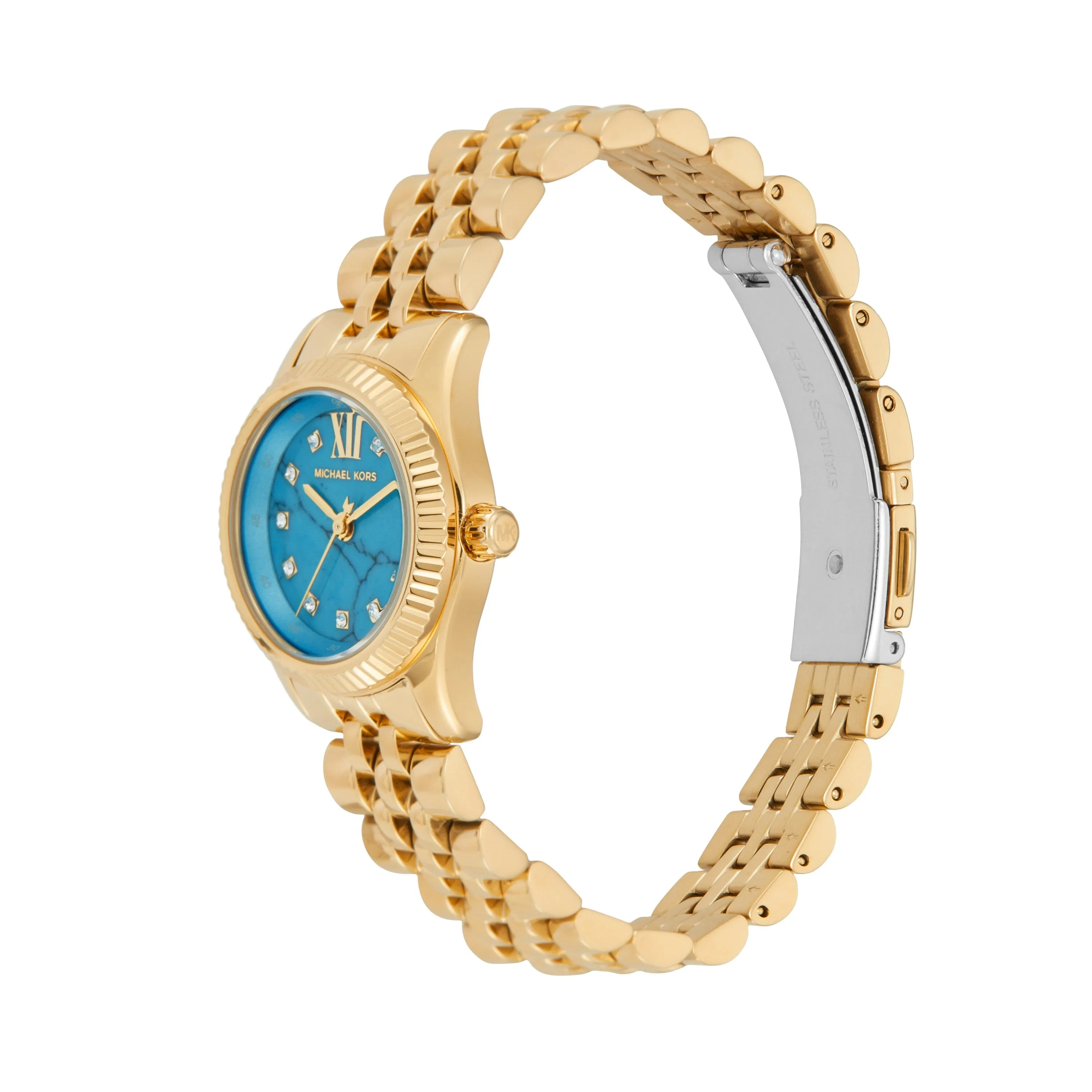 Michael Kors Lexington Three-Hand Gold-Tone Stainless Steel Watch MK4813