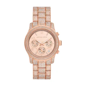 Michael Kors Runway Chronograph Rose Gold-Tone Stainless Steel Watch MK7481