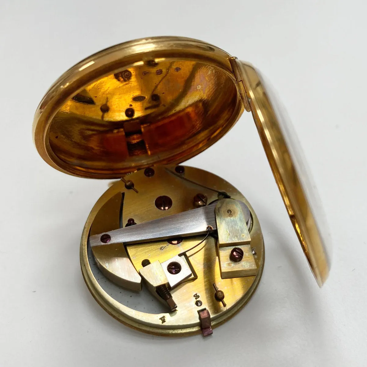 Mid Victorian Gilt Cased Patent Pedometer by Payne & Co London