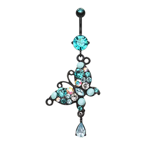 Midnight Jewel Butterfly Belly Ring