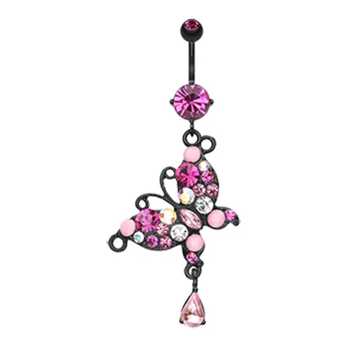 Midnight Jewel Butterfly Belly Ring