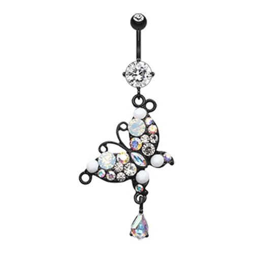 Midnight Jewel Butterfly Belly Ring