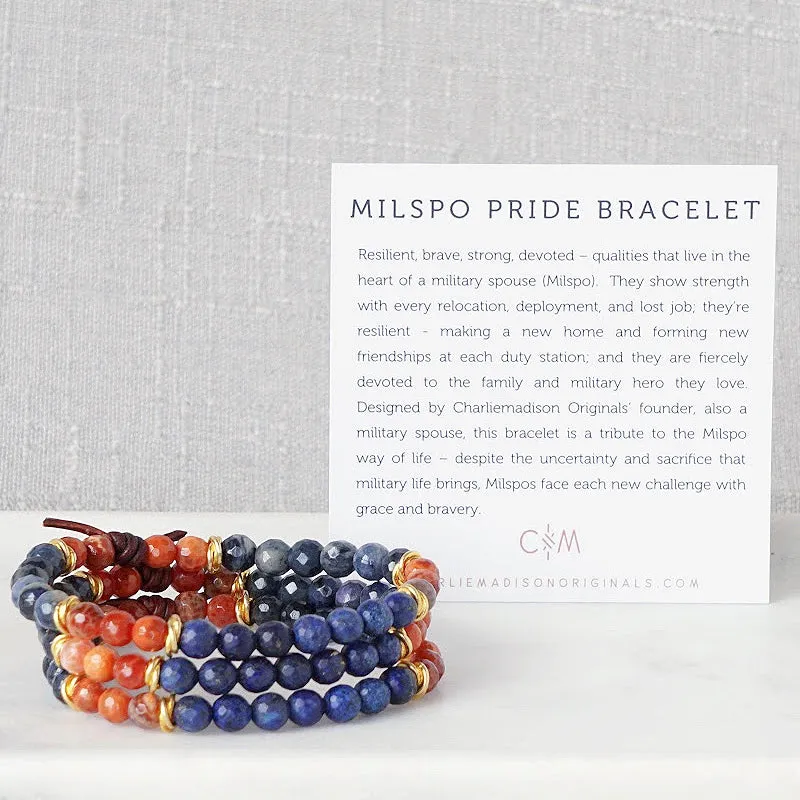 Milspo Pride Mini Bracelet - Marines | Military Spouse Bracelet