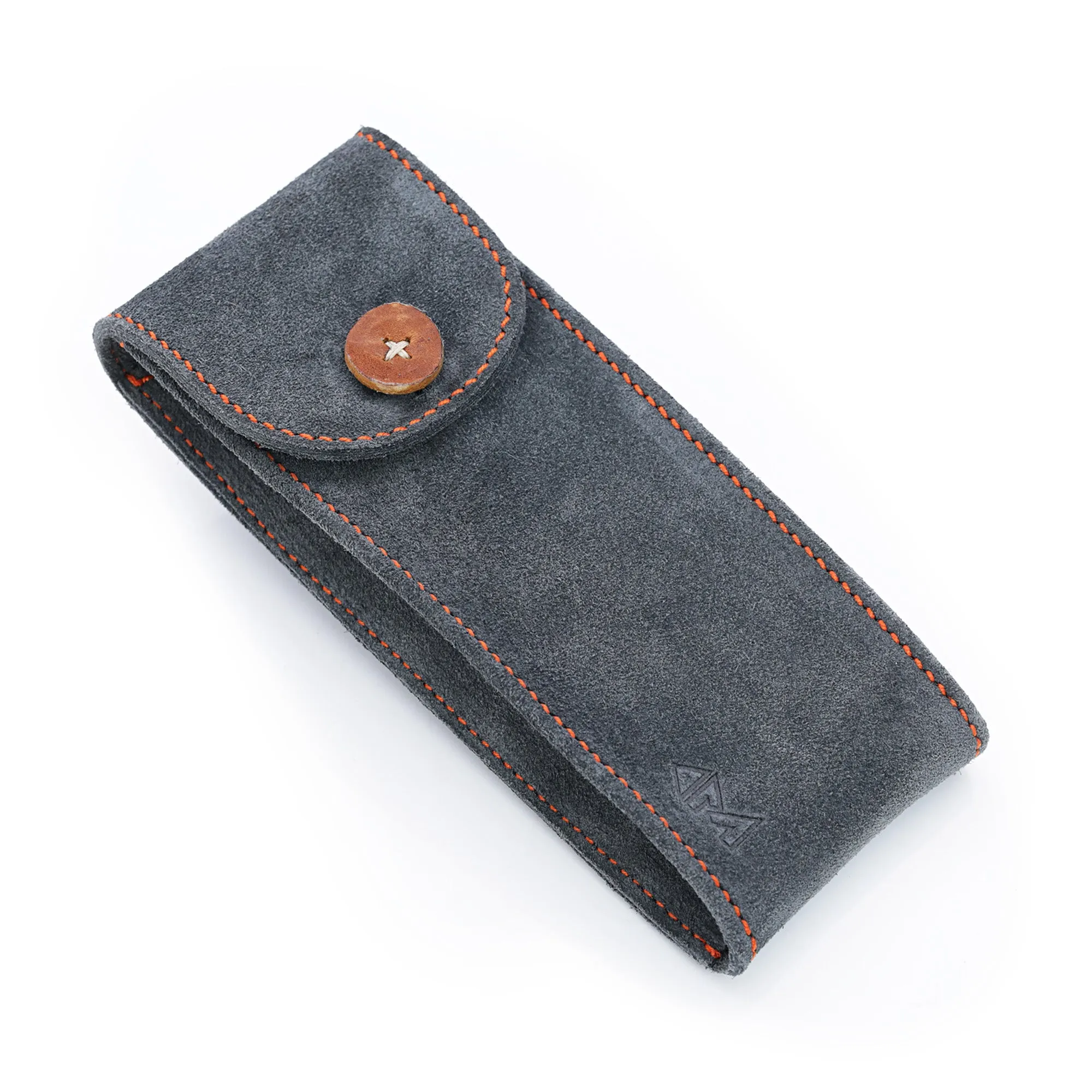 MT-3 Grey Suede Leather Travel Watch Pouch for Watch Strap, Long Size