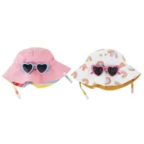 Mud Pie Rainbow Hat & Sunglasses Set