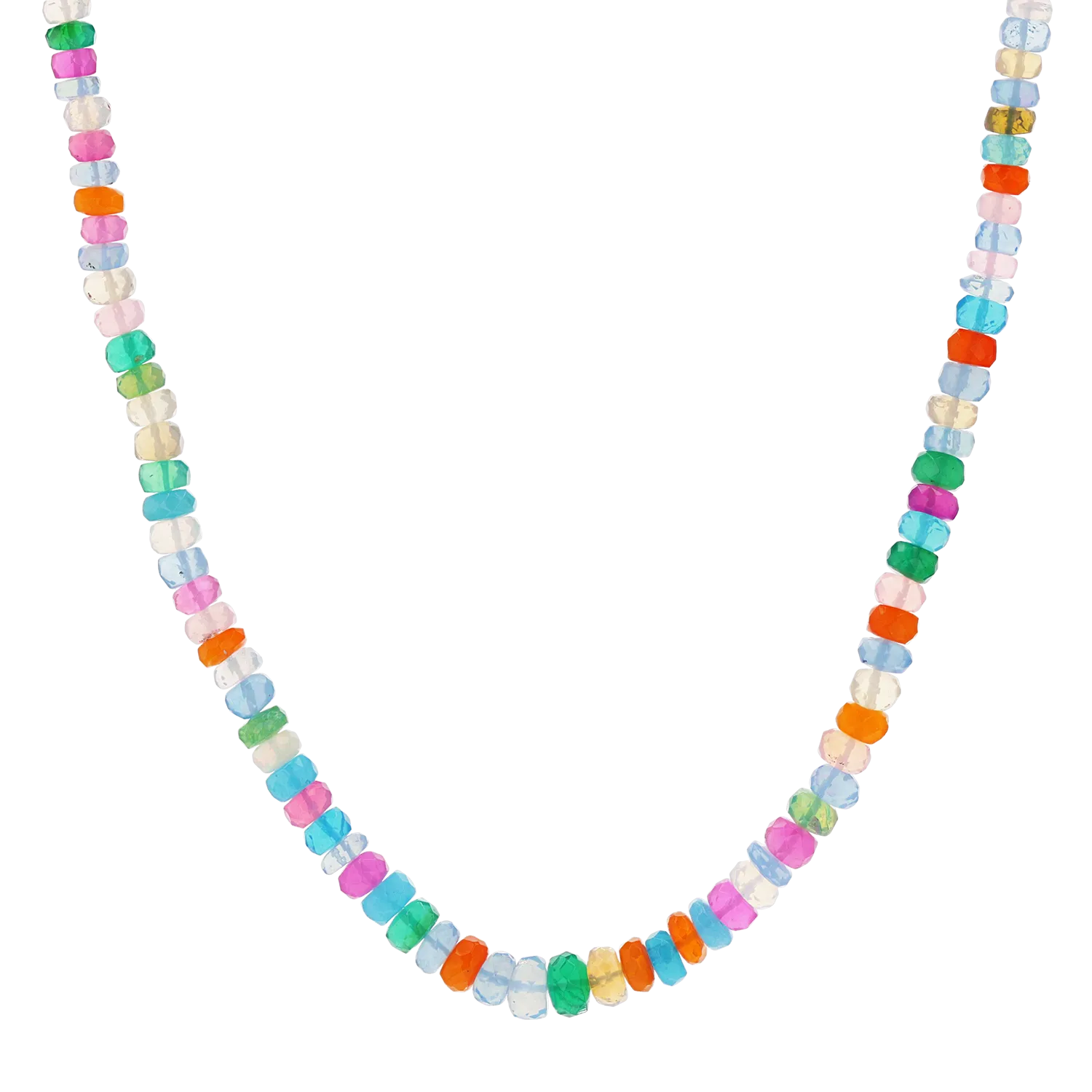 Multicolor Ethiopian Opal Bead Necklace