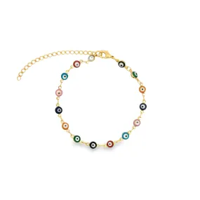 Multicolor Evil Eye Bracelet (I39A)