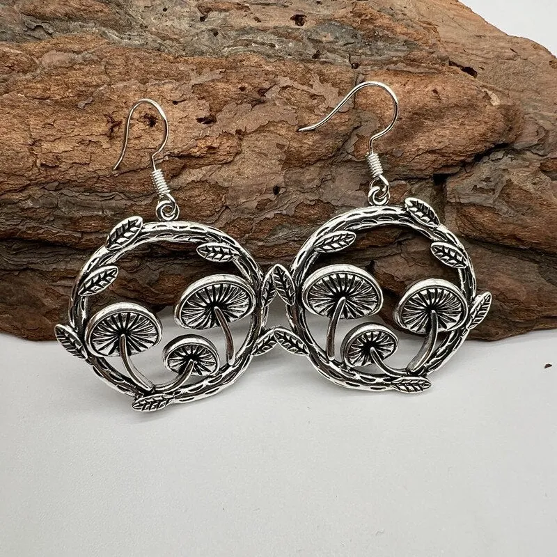 Mushroom Pendant Earrings