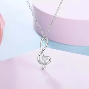 Musical Opal Pendant Necklace